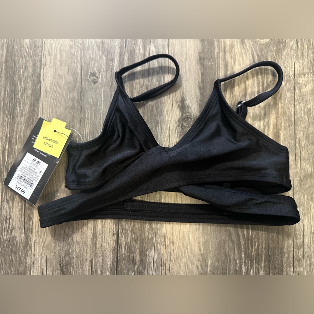 Art Class Black Bikini Top Minimalist Swimwear
